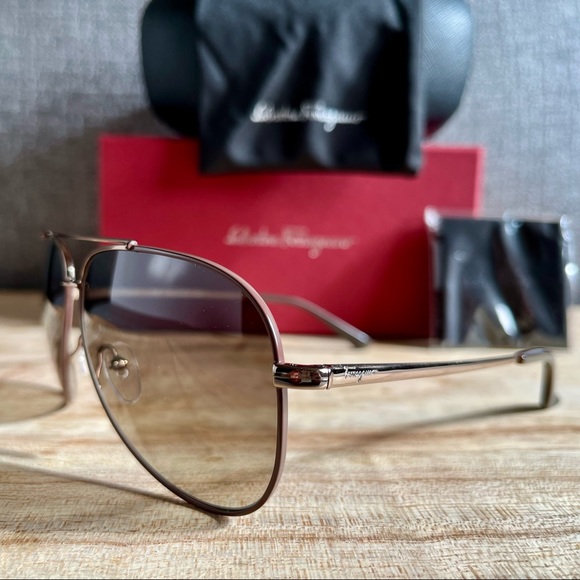 Salvatore Ferragamo Aviator Sunglasses 60mm - Picture 2 of 10